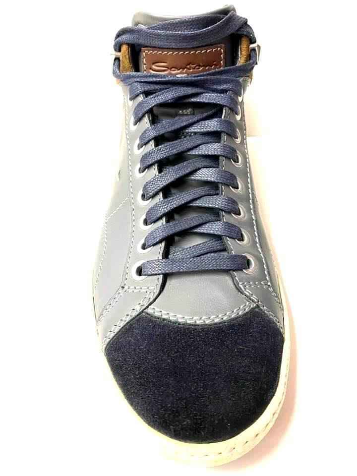 SCARPE SNEAKERS UOMO SANTONI NEW GLORIA MBNG13321BCNQRKRG50R PELLE ORIGINAL AI