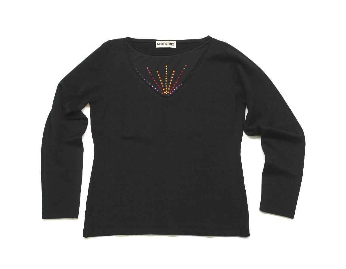 MAGLIA MAGLIE MAGLIONE DONNA MONTRUZ S342 LANA NERO ORIGINALE AI NEW