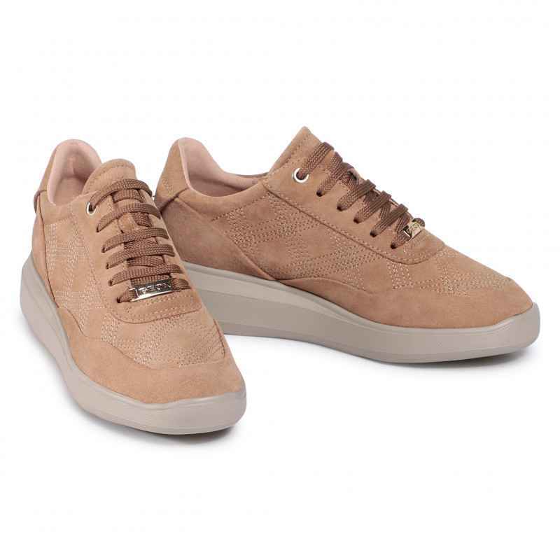 SCARPE SNEAKERS DONNA GEOX RUBIDIA D04APE 022AU PELLE C6777 ORIGINALE AI NEW