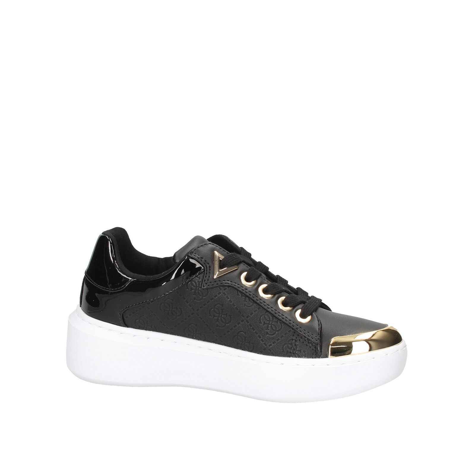 SCARPE SNEAKERS DONNA GUESS FL7BDYFAL12 BLACK ECO PELLE NERO ORIGINALE PE