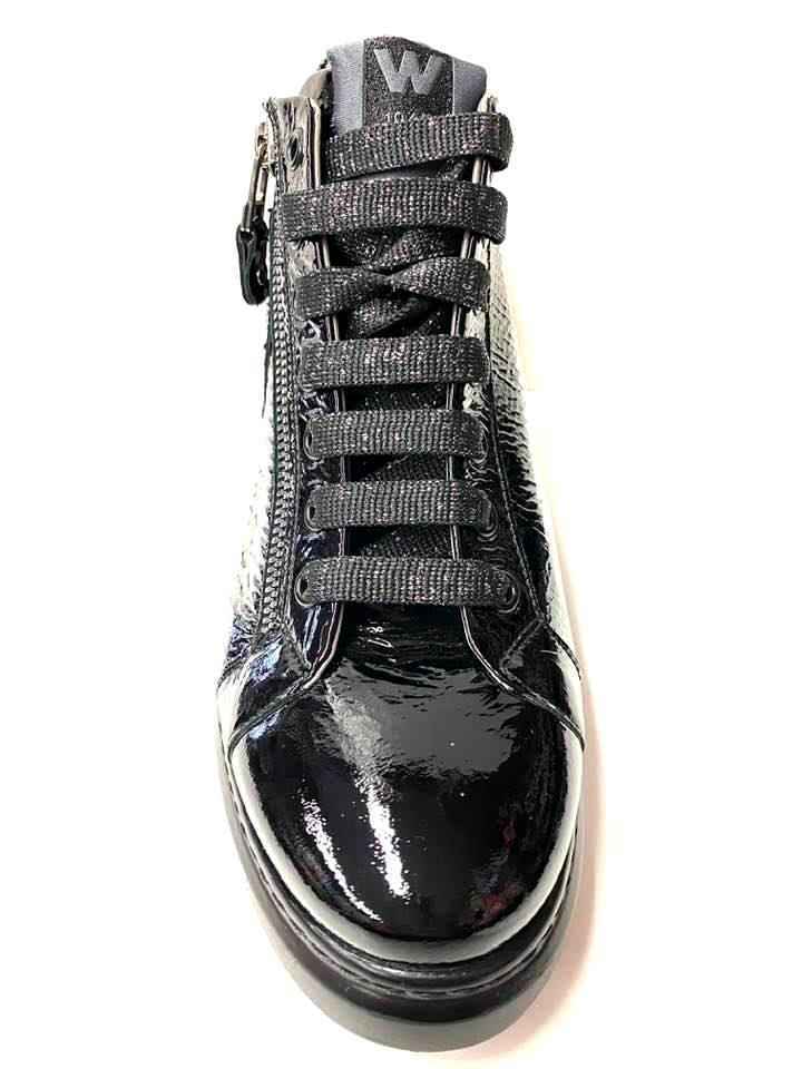 SCARPE SNEAKERS DONNA WALK TECHNO MELLUSO CAM103 PELLE NERO ORIGINALE AI NEW
