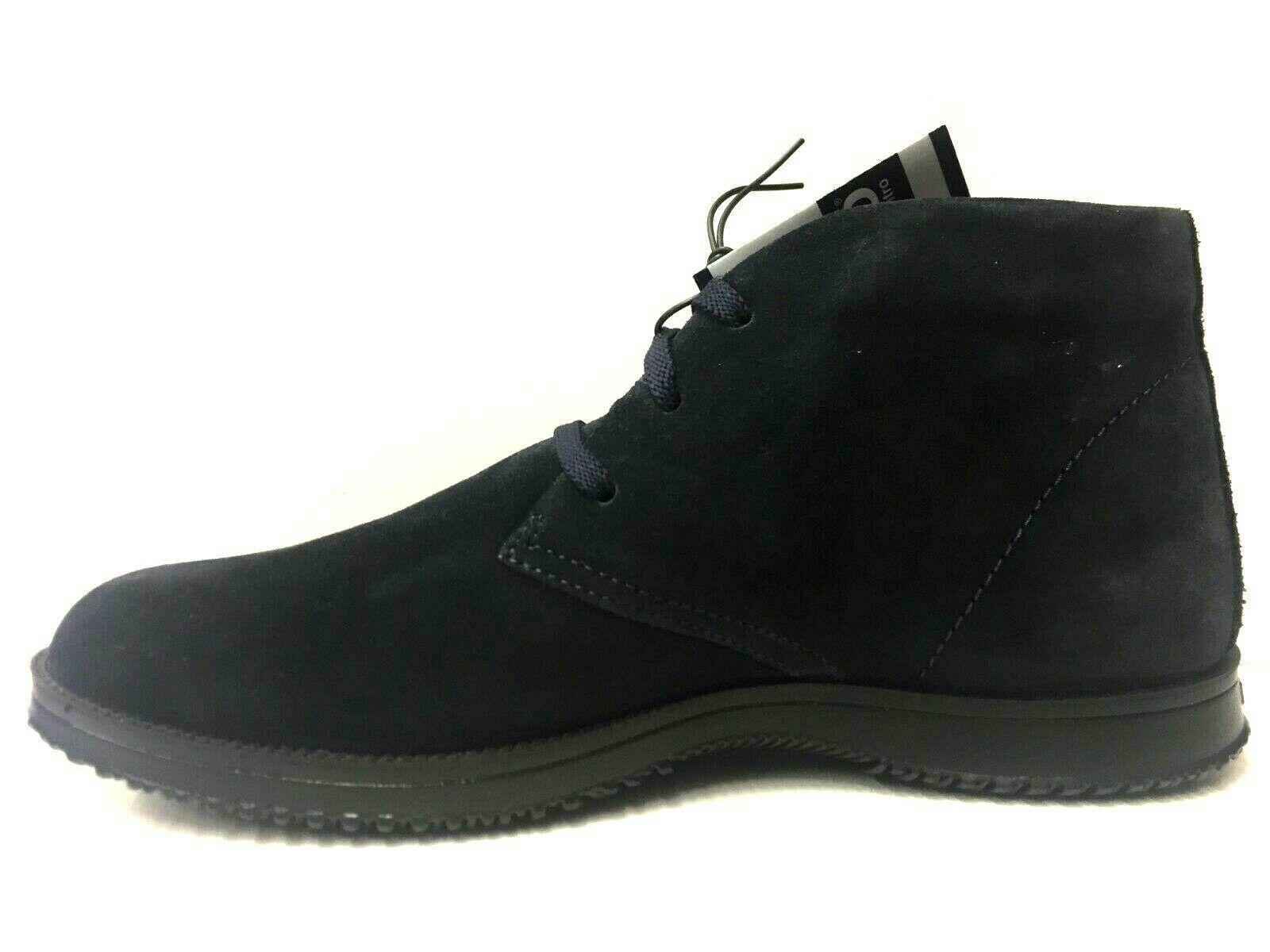 SCARPE CASUAL POLACCO UOMO IGIECO IGI E CO 86953 PELLE BLU ORIGINALE AI