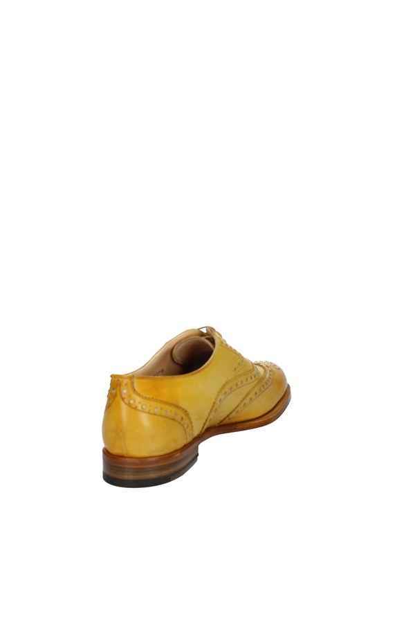 SCARPE DERBY CASUAL INGLESE DONNA CAMPANILE CAM 04 PELLE GIALLO ORIGINALE AI