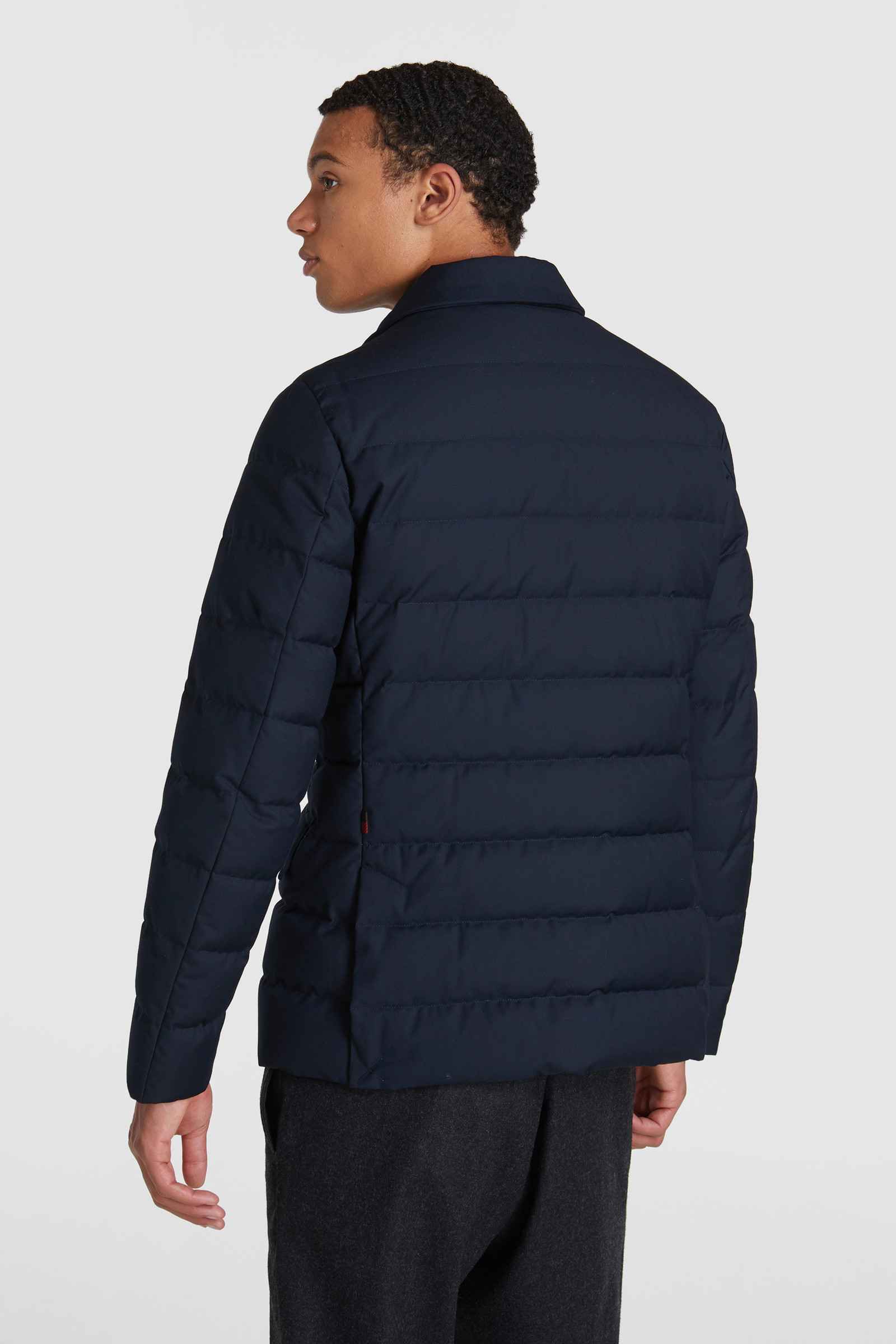 GIUBBINO GIACCA UOMO WOOLRICH LUXE BLAZER CFWOOU0323MR UT2346 3989 MELTON BLUE