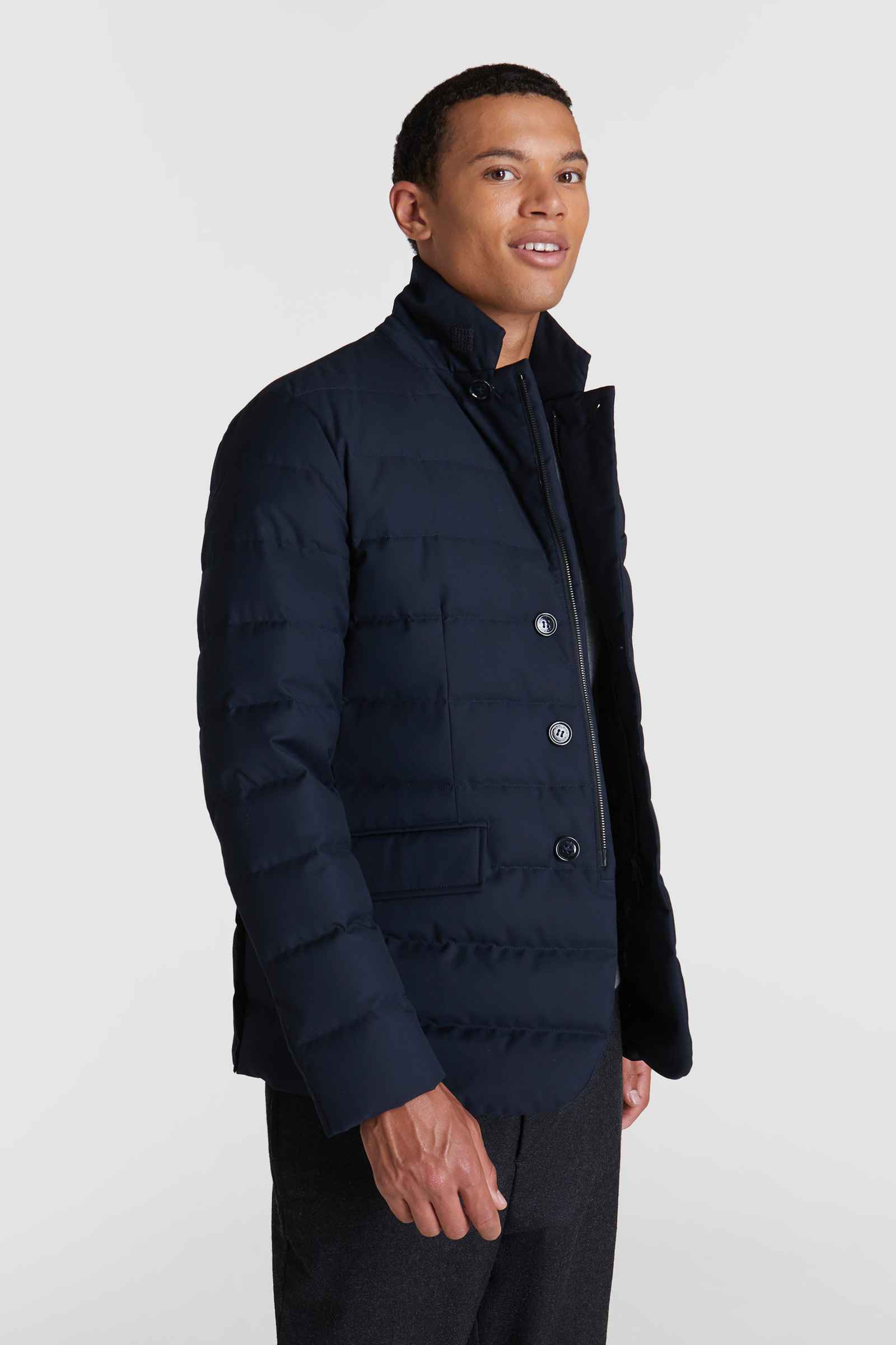 GIUBBINO GIACCA UOMO WOOLRICH LUXE BLAZER CFWOOU0323MR UT2346 3989 MELTON BLUE