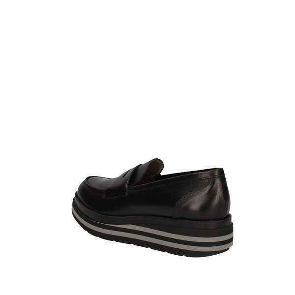 SCARPE MOCASSINO CASUAL DONNA VSL 1088 PELLE NERO ORIGINALE AI