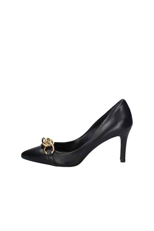 SCARPE DECOLTE SANDALO DONNA MARLENA 704 PELLE NERO ORIGINALE AI
