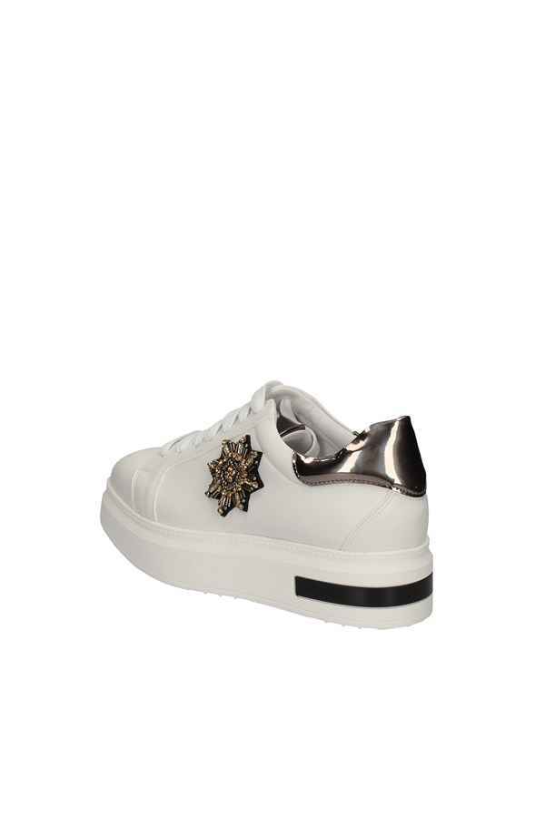 SCARPE SNEAKERS CASUAL DONNA LUNI 04 PELLE BIANCO STELLA ORIGINALE PE