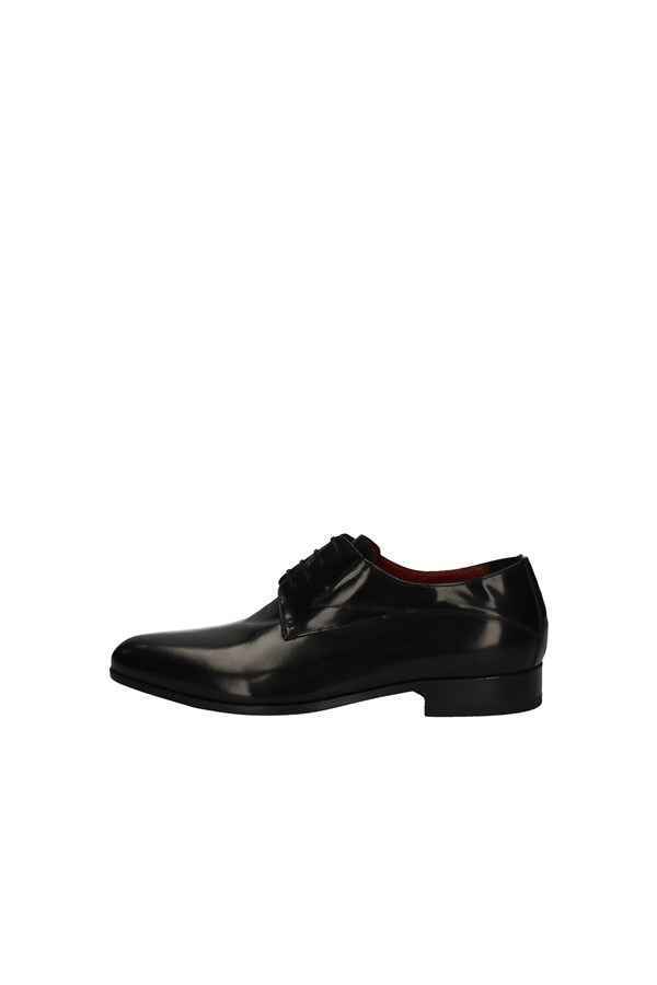 SCARPE DERBY ELEGANTE UOMO MARINI Q210 PELLE NERO ORIGINALE PE NEW