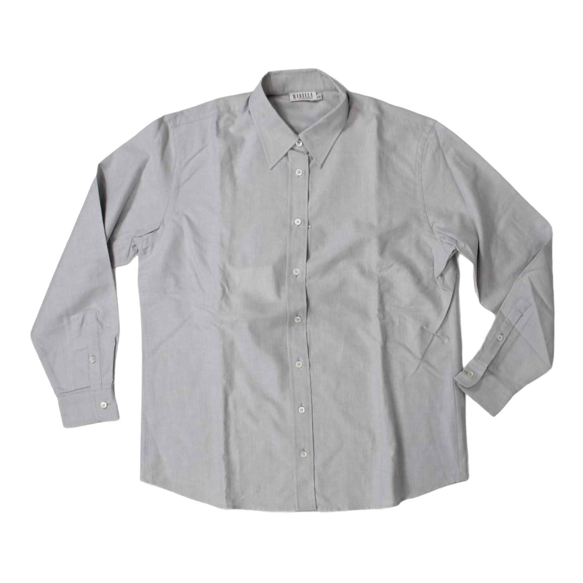 CAMICIA DONNA MARELLA RAIMOND 31162108 GRIGIO COTONE MANICHE LUNGHE PE NUOVO