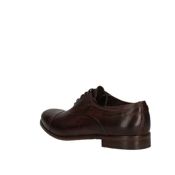 SCARPE DERBY INGLESE CASUAL UOMO VENI T0001 PELLE MARRONE ORIGINALE PE NEW