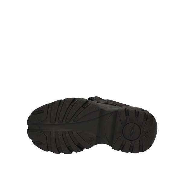 SCARPE SNEAKERS ALTE DONNA BUFFALO LONDON 1339 14 PELLE NERO ORIGINALE AI NEW