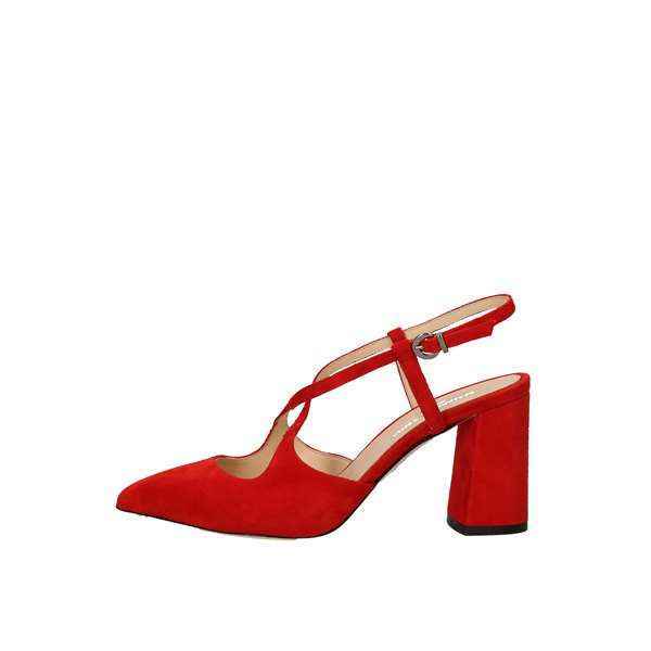 SCARPE DECOLTE SANDALO DONNA MARIANO VENTRE KATE90 PELLE ROSSO ORIGINALE PE NEW
