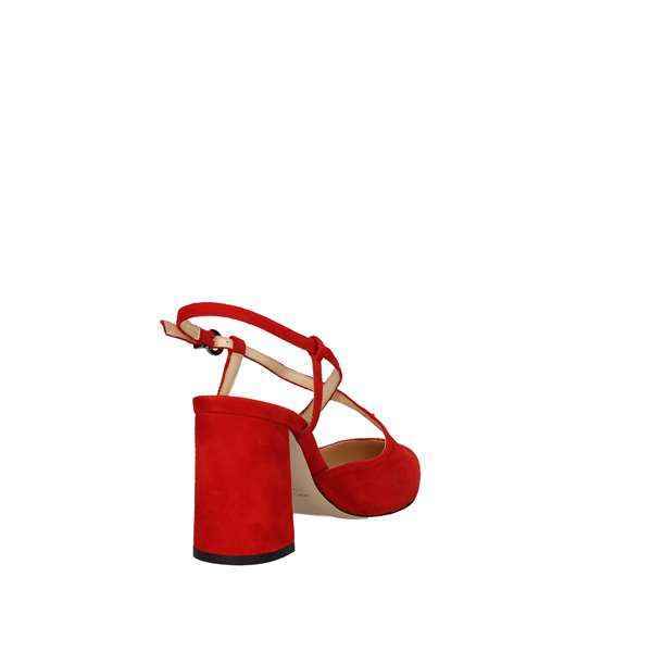 SCARPE DECOLTE SANDALO DONNA MARIANO VENTRE KATE90 PELLE ROSSO ORIGINALE PE NEW
