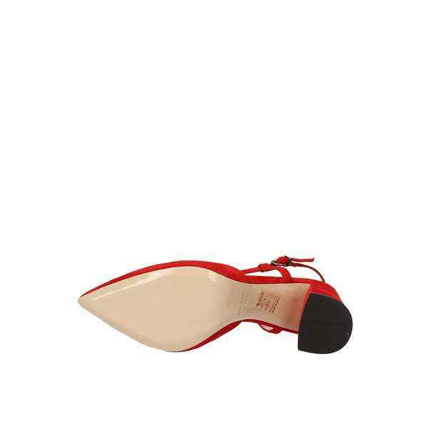 SCARPE DECOLTE SANDALO DONNA MARIANO VENTRE KATE90 PELLE ROSSO ORIGINALE PE NEW