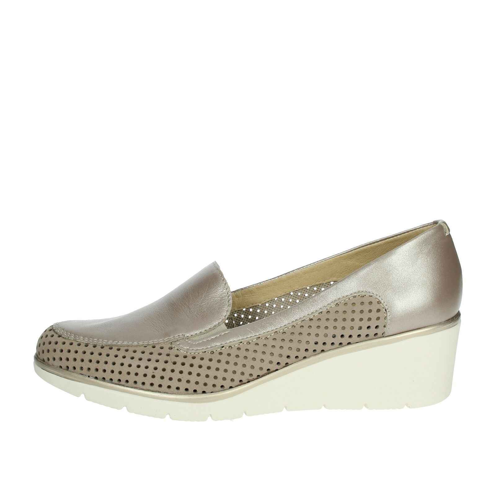 SCARPE MOCASSINO DONNA CINZIA SOFT MI664050NP PELLE BEIGE ORIGINALE PE 2021