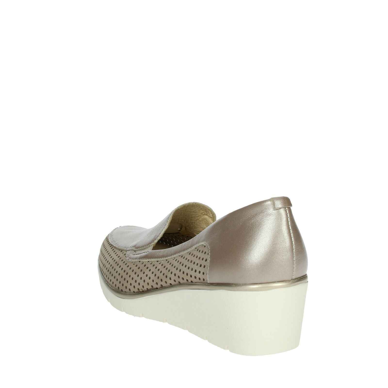 SCARPE MOCASSINO DONNA CINZIA SOFT MI664050NP PELLE BEIGE ORIGINALE PE 2021