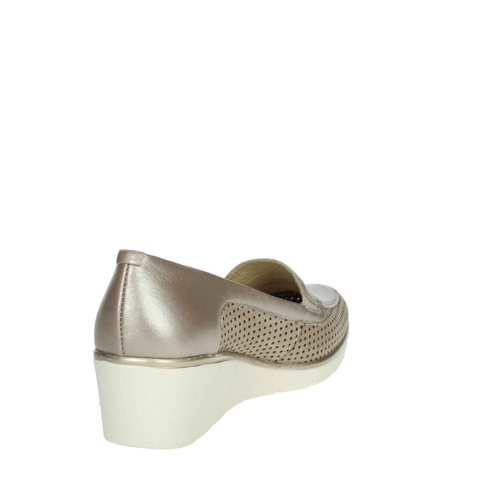 SCARPE MOCASSINO DONNA CINZIA SOFT MI664050NP PELLE BEIGE ORIGINALE PE 2021