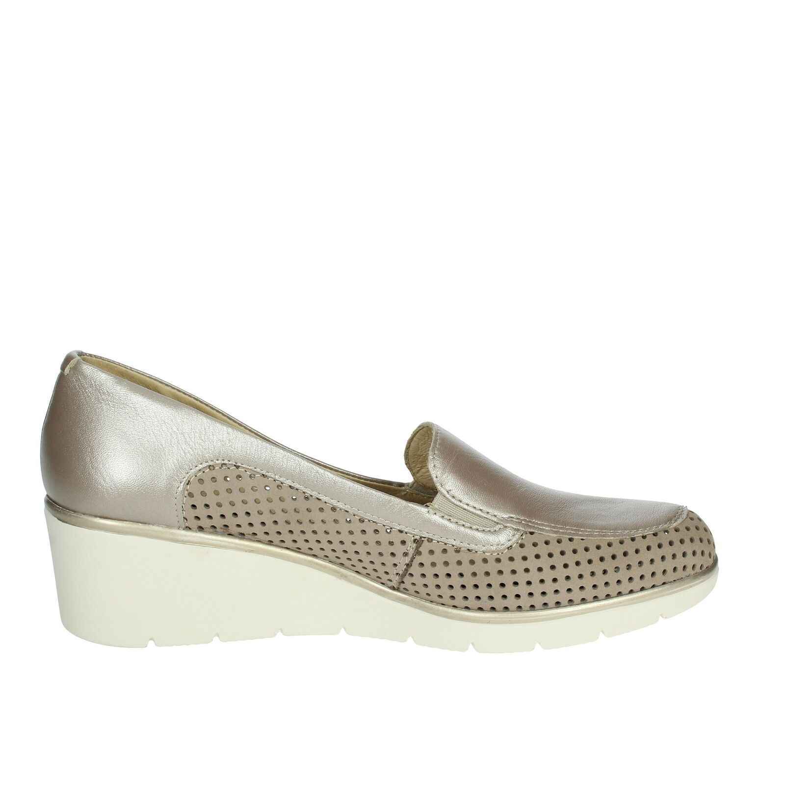 SCARPE MOCASSINO DONNA CINZIA SOFT MI664050NP PELLE BEIGE ORIGINALE PE 2021