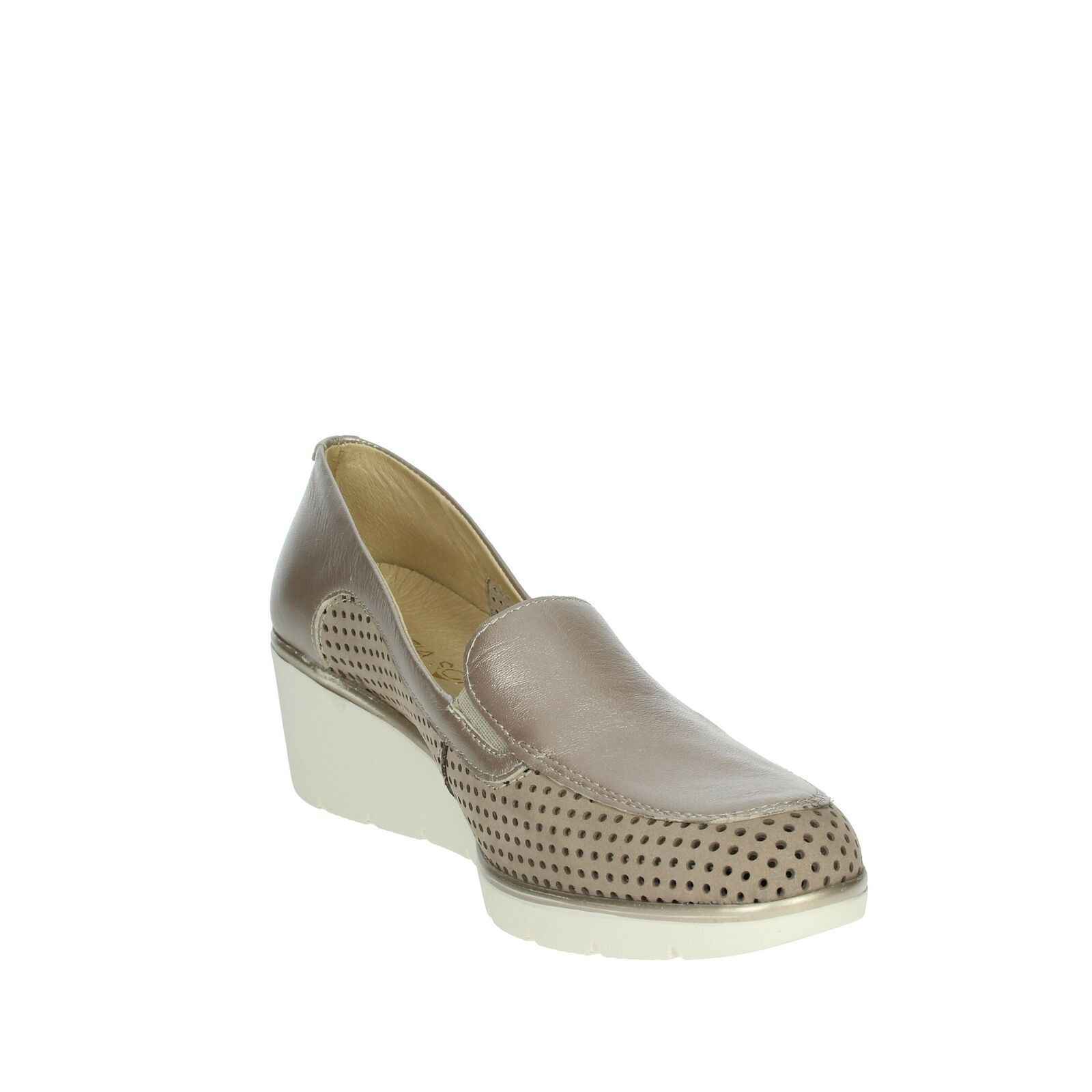 SCARPE MOCASSINO DONNA CINZIA SOFT MI664050NP PELLE BEIGE ORIGINALE PE 2021