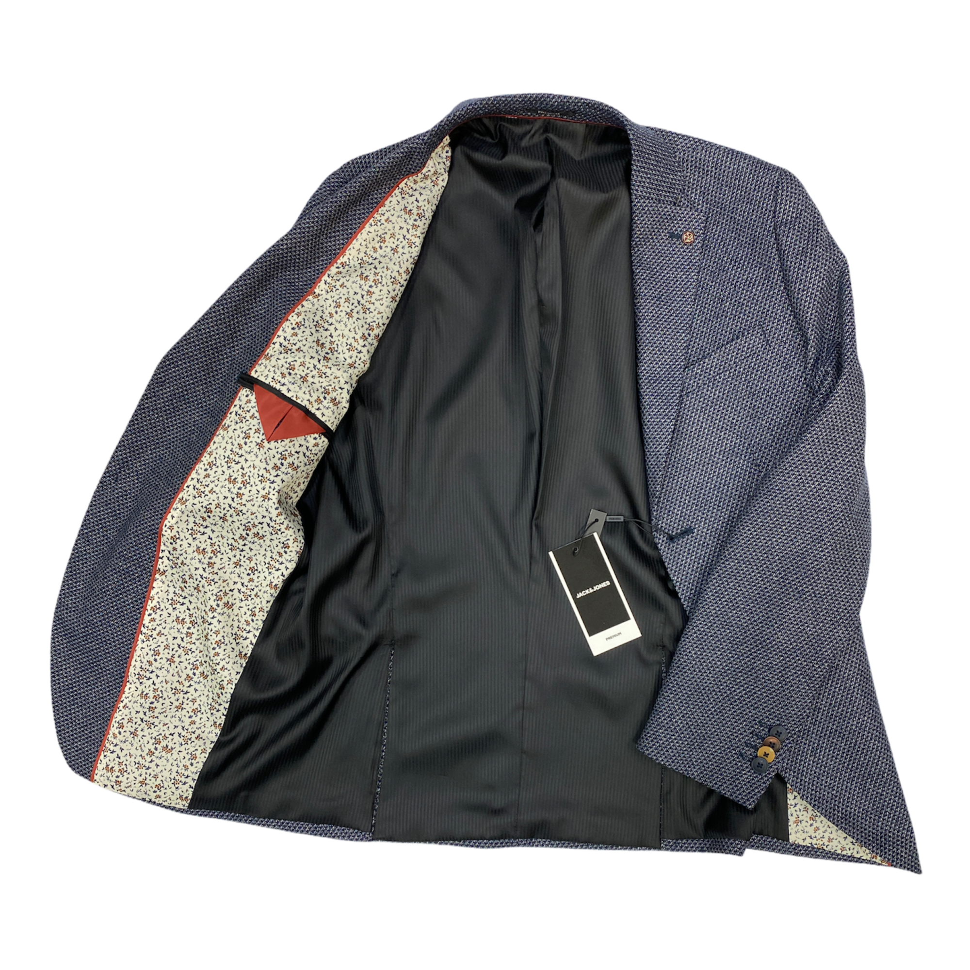 GIACCA GIACCHE UOMO JACK E JONES ROTTERDAM BLAZER NOOS 12167727 BLU ORIGINALE AI