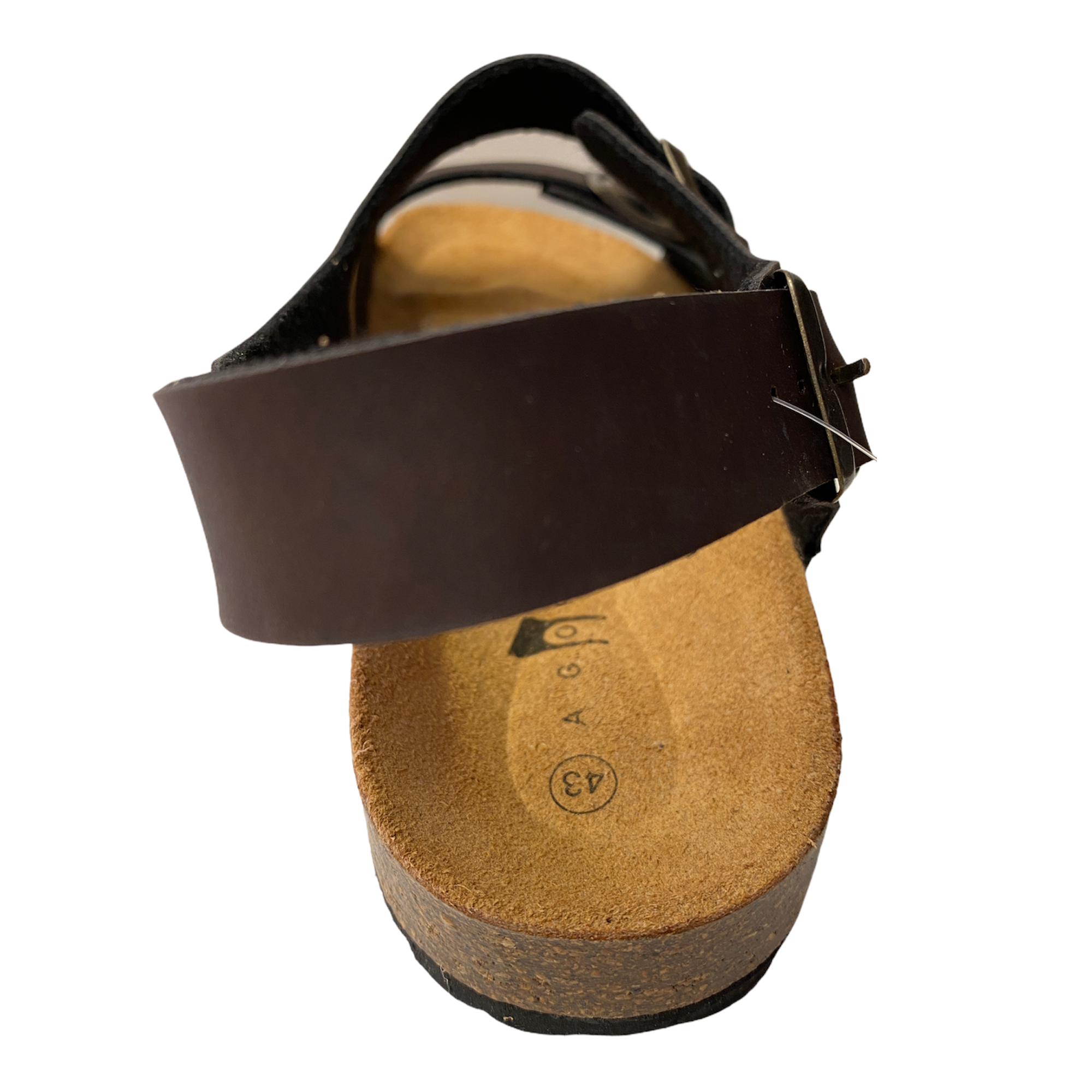 SCARPE SANDALI SANDALO UOMO AGORA 9639U ECO PELLE MORO ORIGINALE PE 2021