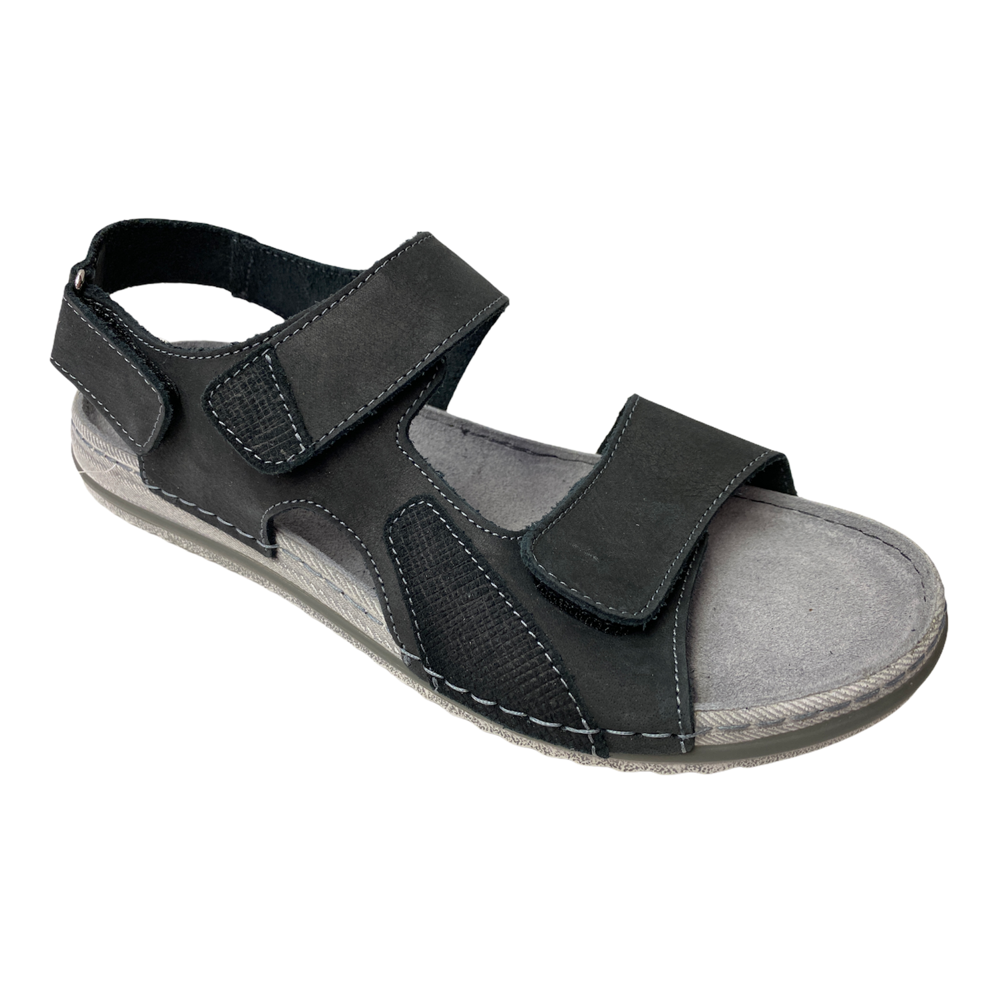 SCARPE SANDALI SANDALO UOMO AGORA RODI 04 PELLE NERO ORIGINALE PE 2021