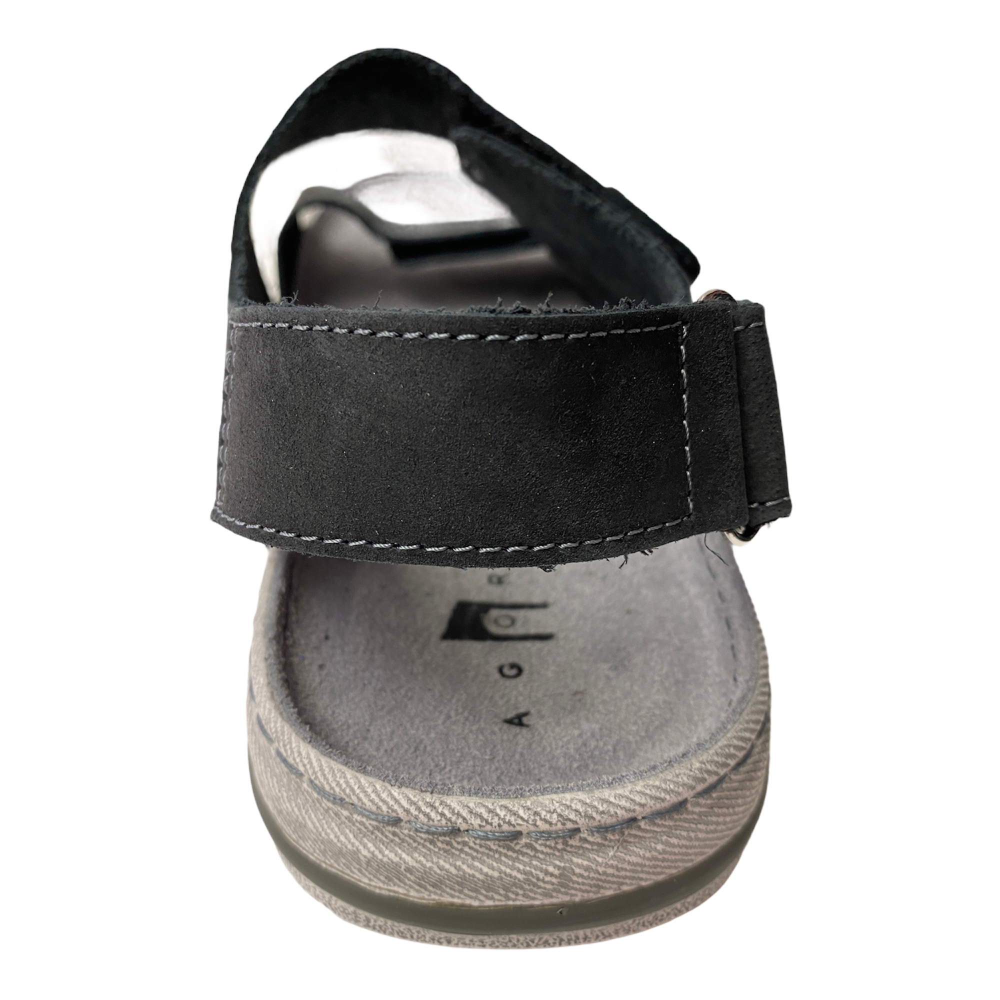 SCARPE SANDALI SANDALO UOMO AGORA RODI 04 PELLE NERO ORIGINALE PE 2021