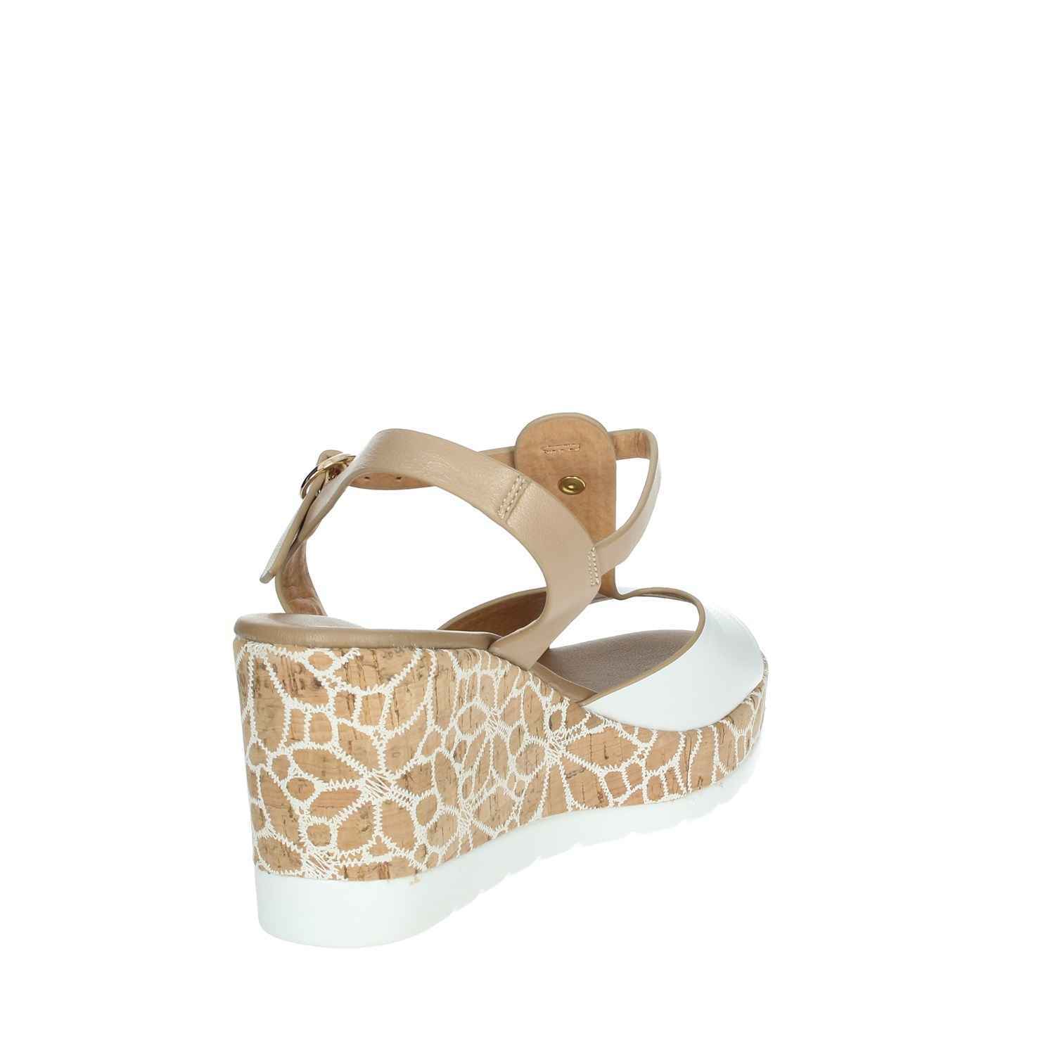 SCARPE SANDALO SANDALI ZEPPA DONNA REPO 51233 E1 PELLE BIANCO ORIGINALE PE 2021