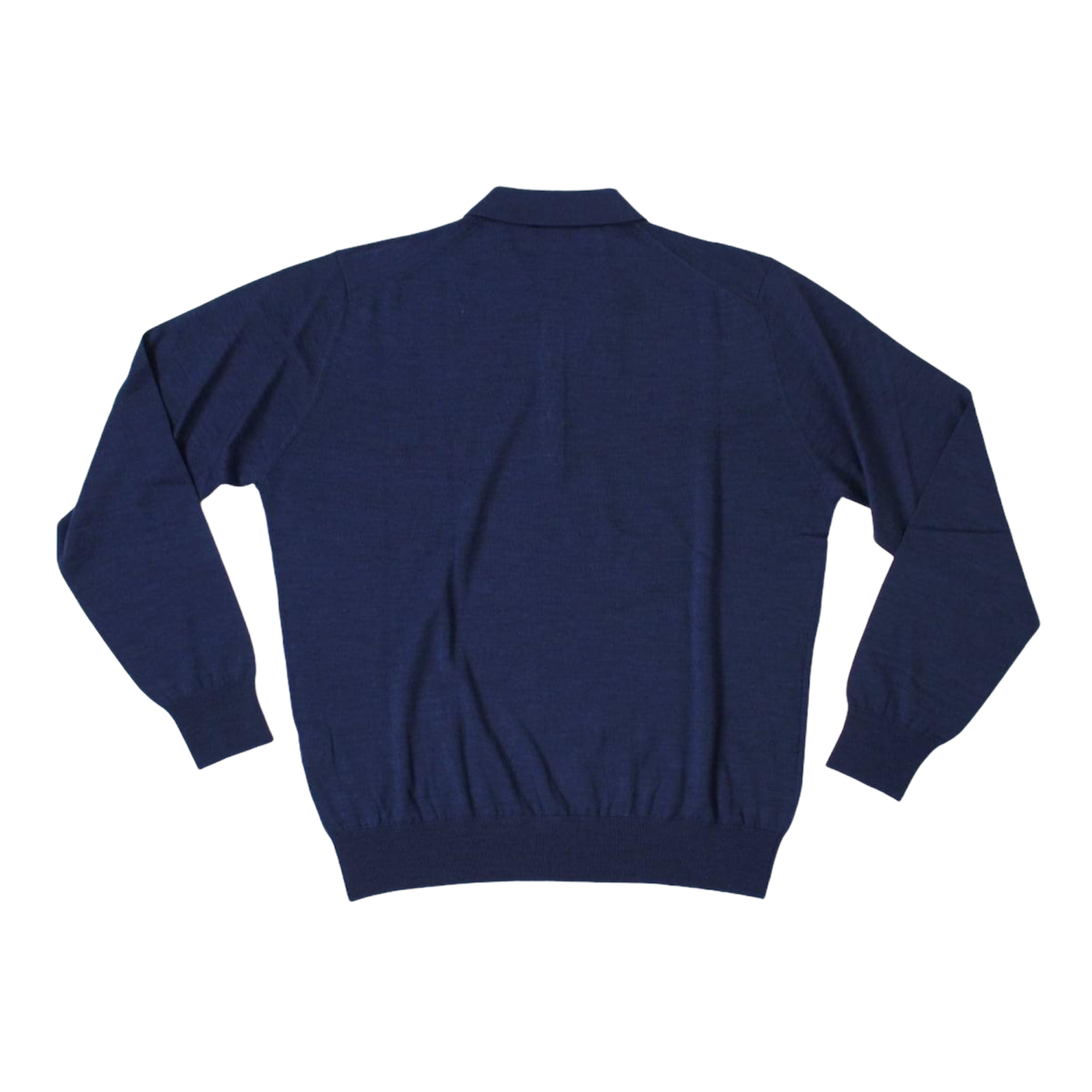 MAGLIA POLO CASUAL UOMO FERRANTE G27601 080 BLU MANICA LUNGA LANA MERINO AI