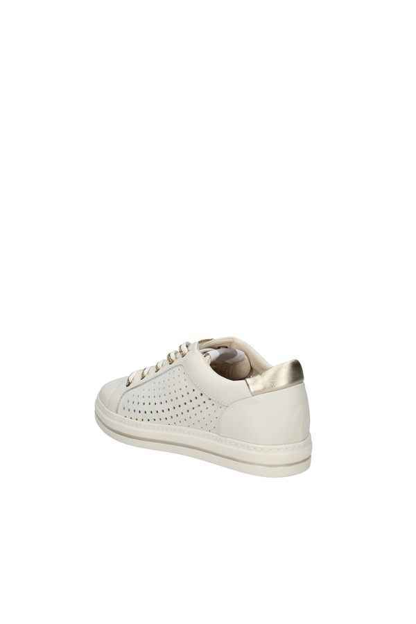 SCARPE SNEAKERS DONNA WALK TECHNO MELLUSO H05801 PELLE BIANCO ORIGINALE PE