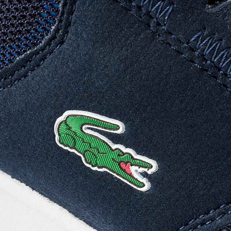 SCARPE SNEAKERS RAGAZZO LACOSTE LIGHT 117 733SPJ1004NV1 PELLE BLU ORIGINALE PE