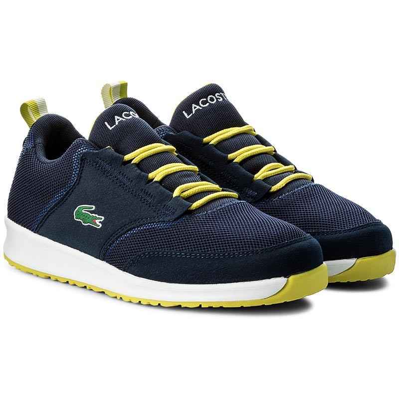 SCARPE SNEAKERS RAGAZZO LACOSTE LIGHT 117 733SPJ1004NV1 PELLE BLU ORIGINALE PE