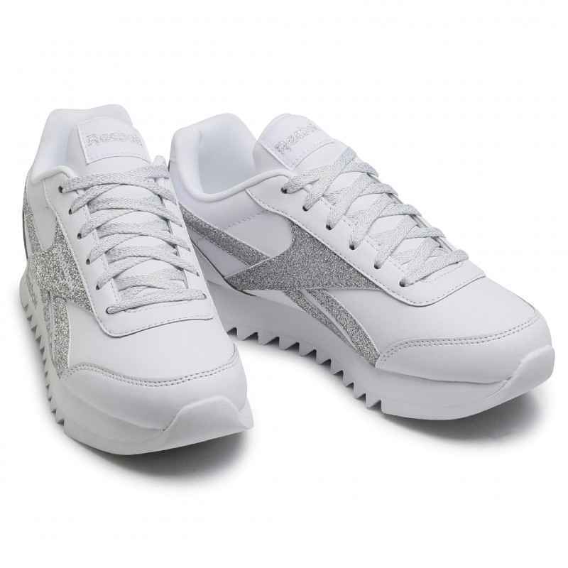 SCARPE SNEAKERS DONNA REEBOK ROYAL CLJOG FZ2944 ECO PELLE WHITE ORIGINAL PE 2021