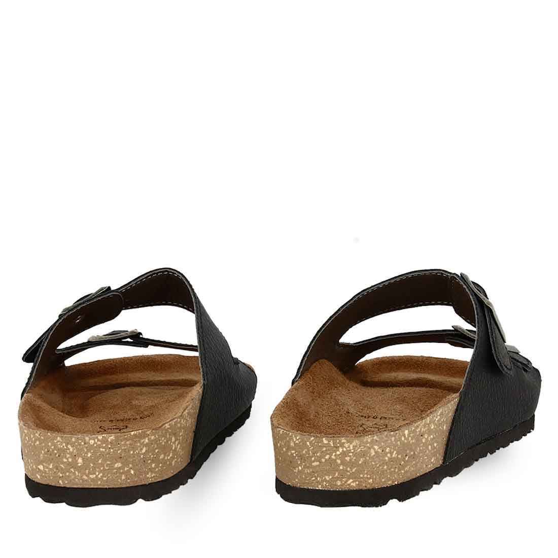 SCARPE SANDALO CIABATTE UOMO INBLU NU000007 NU07 ECO PELLE NERO ORIGINAL PE 2021