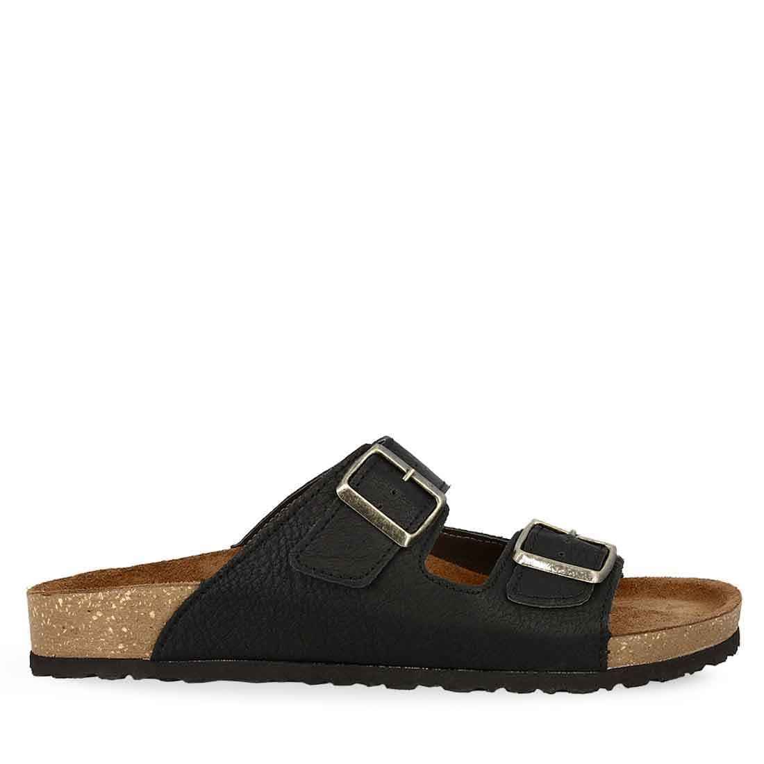 SCARPE SANDALO CIABATTE UOMO INBLU NU000007 NU07 ECO PELLE NERO ORIGINAL PE 2021