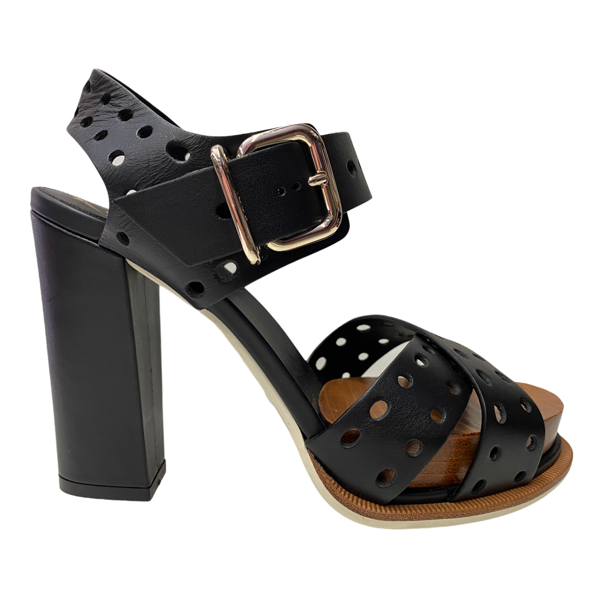 SCARPE SANDALO DONNA TODS TOD S XXW18A0Y350NB5 T1C PELLE B999 ORIGINALE PE