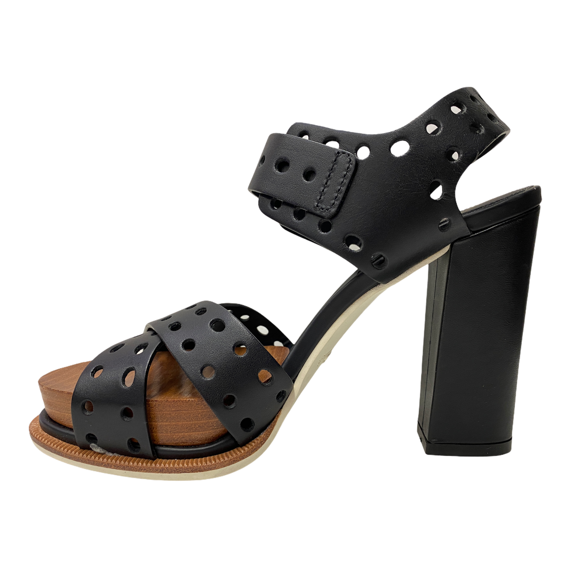 SCARPE SANDALO DONNA TODS TOD S XXW18A0Y350NB5 T1C PELLE B999 ORIGINALE PE