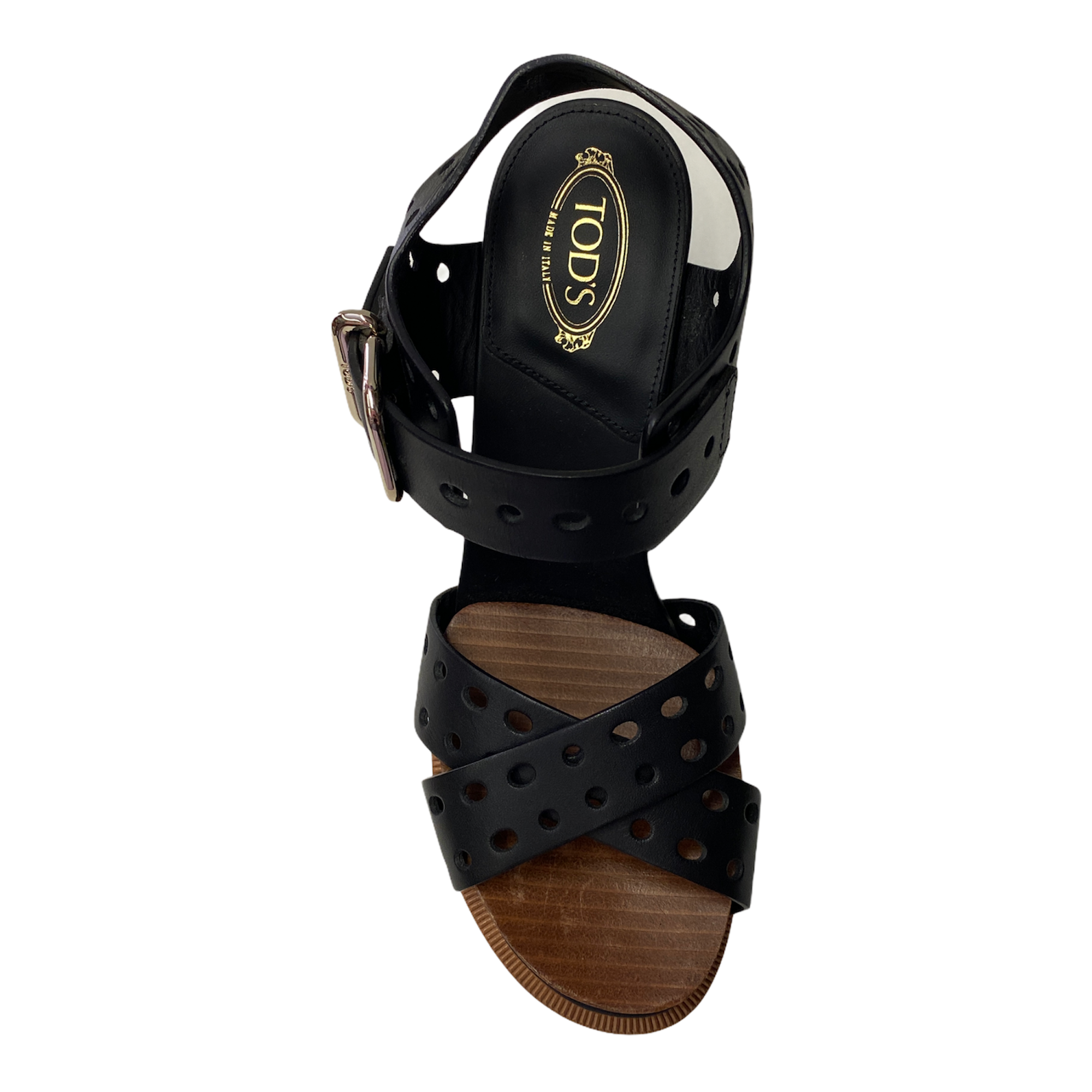 SCARPE SANDALO DONNA TODS TOD S XXW18A0Y350NB5 T1C PELLE B999 ORIGINALE PE