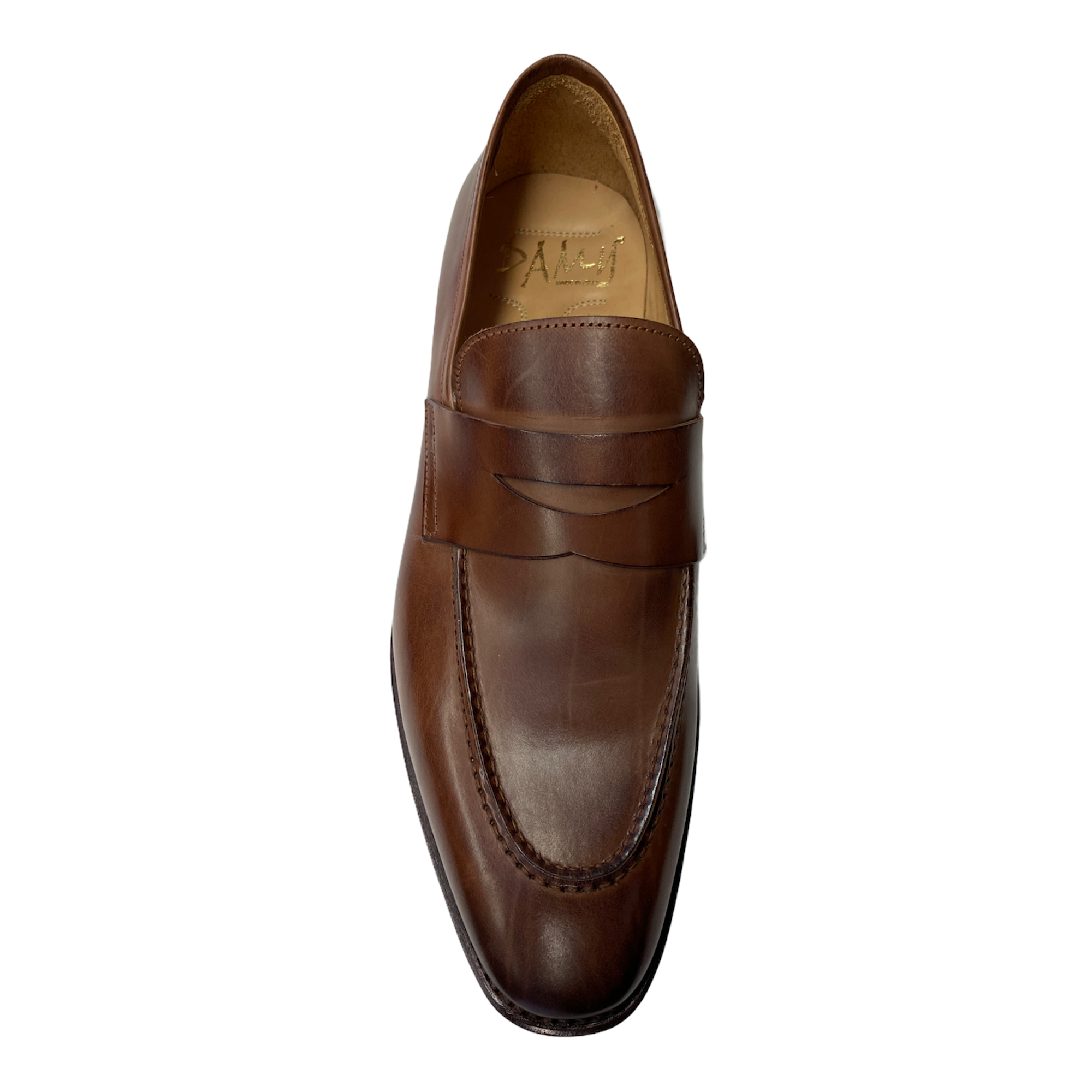 SCARPE MOCASSINO CASUAL UOMO CRISCI SOEL PELLE MARRONE ORIGINALE PE