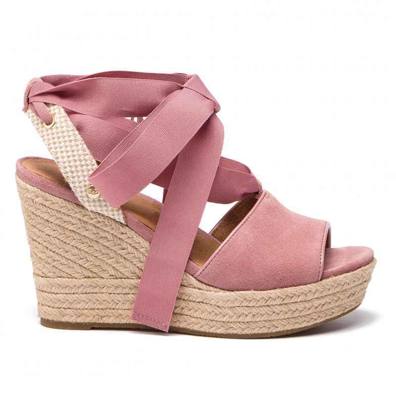 SCARPE SANDALO SANDALI ZEPPA DONNA UGG SHILOH 1100974 PELLE GLICINE ORIGINALE PE