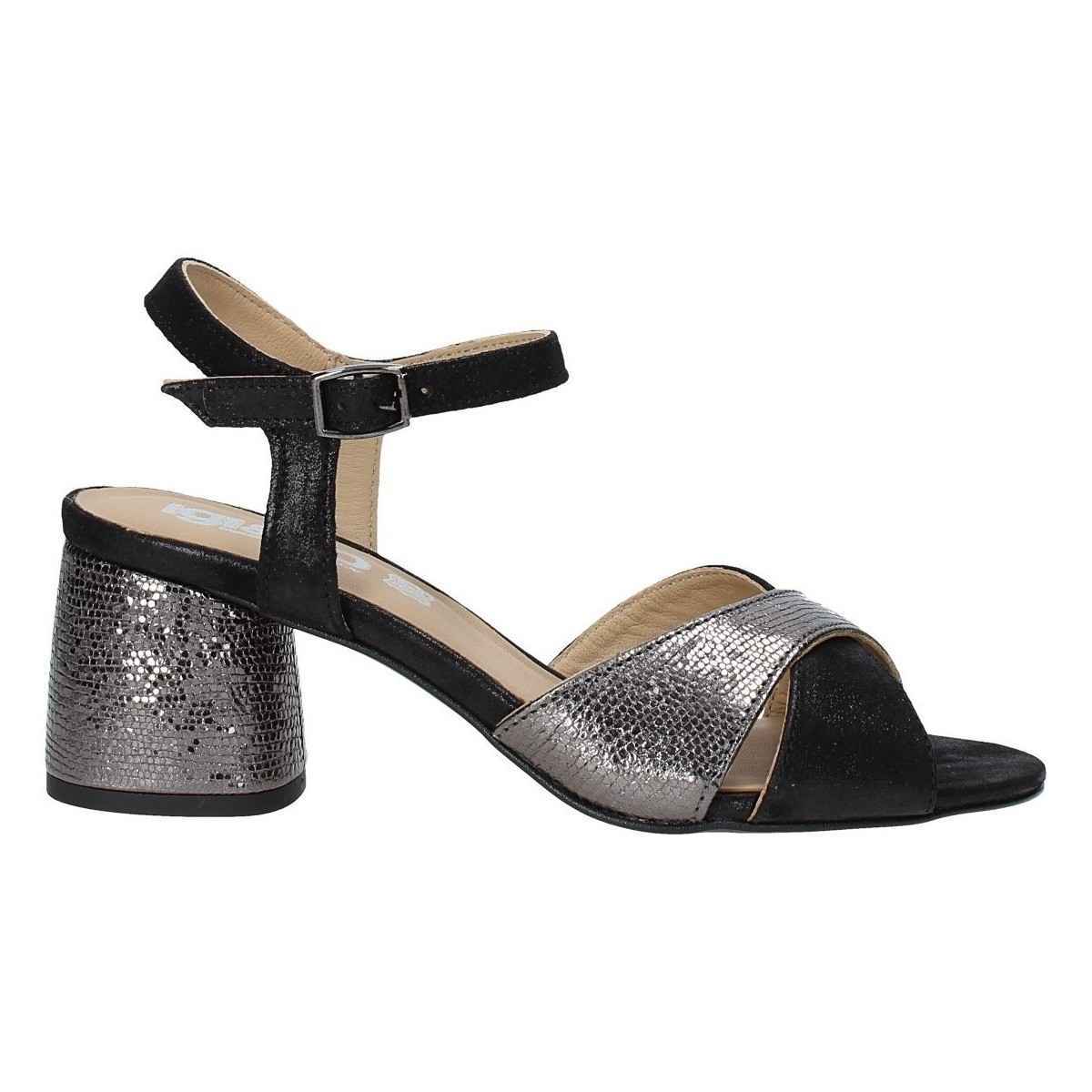 SCARPE SANDALO TACCO DONNA IGIECO IGI E CO 3186300 PELLE NERO ORIGINALE PE