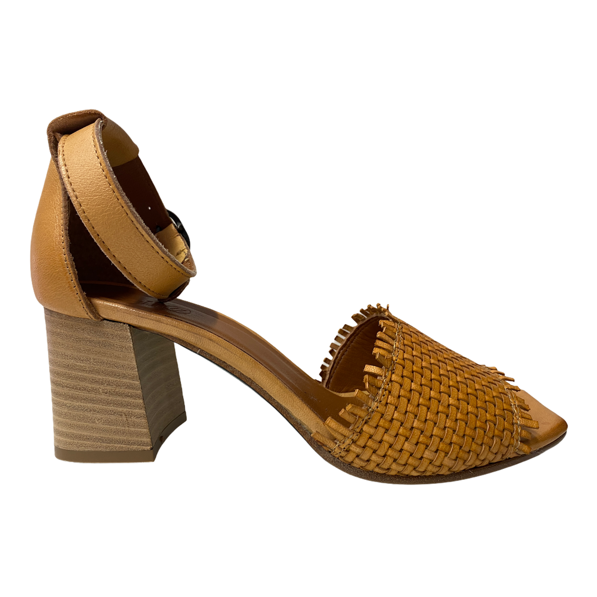 SCARPE SANDALI SANDALO TACCO DONNA BELLA CANNES02 PELLE CUOIO ORIGINALE PE