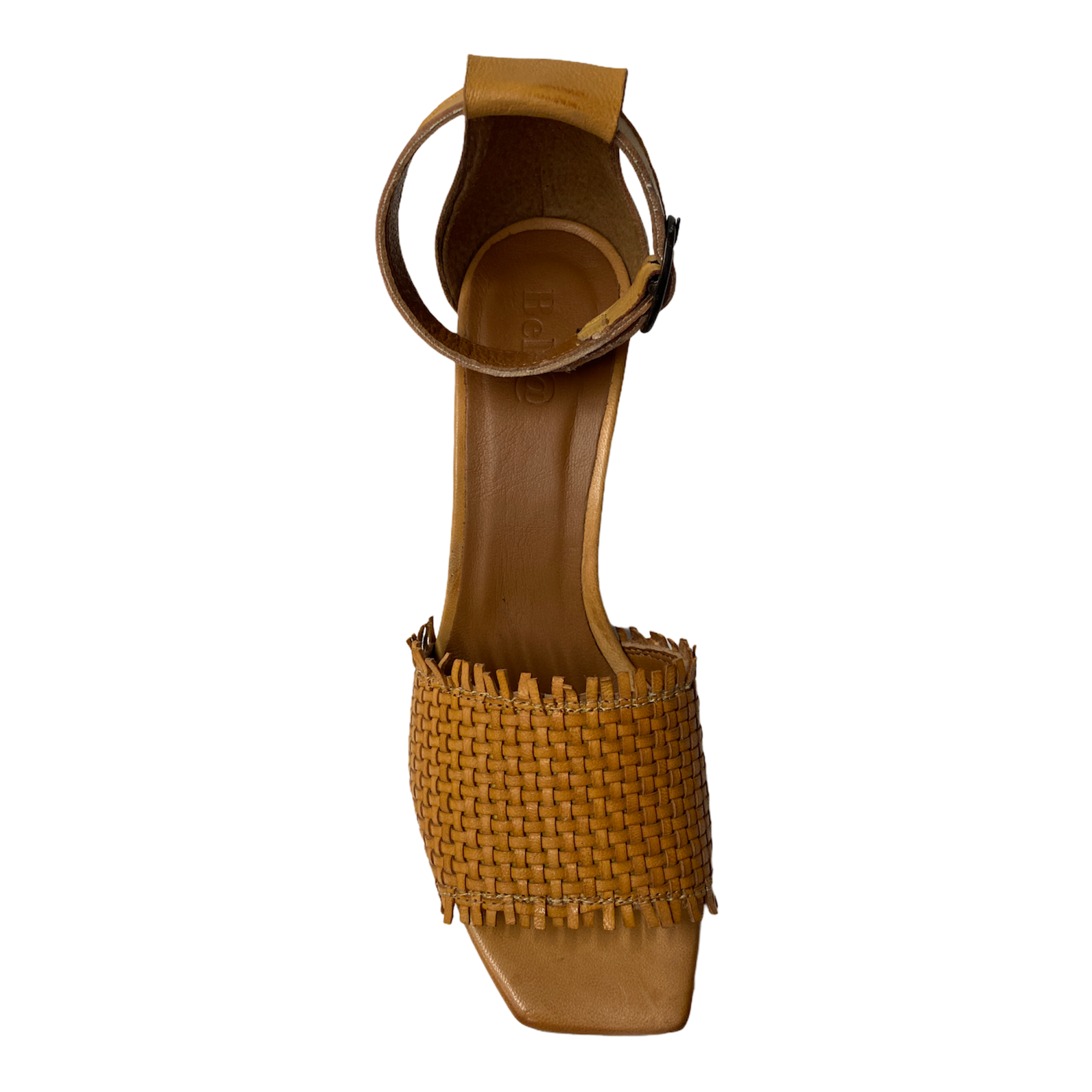 SCARPE SANDALI SANDALO TACCO DONNA BELLA CANNES02 PELLE CUOIO ORIGINALE PE