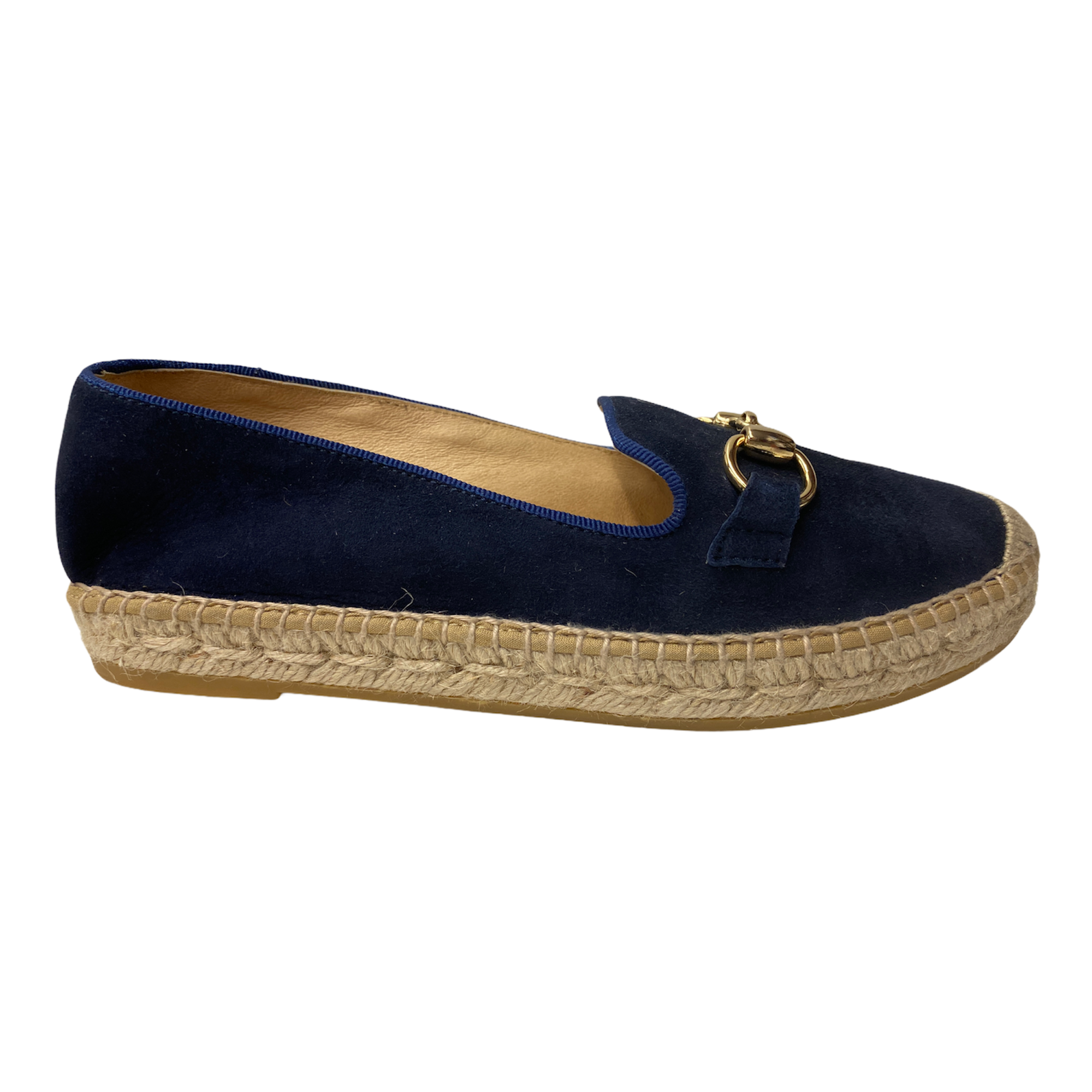 SCARPE CASUAL SLIP ON ESPADRILLAS DONNA KANNA 19KV8006 PELLE BLU ORIGINALE PE
