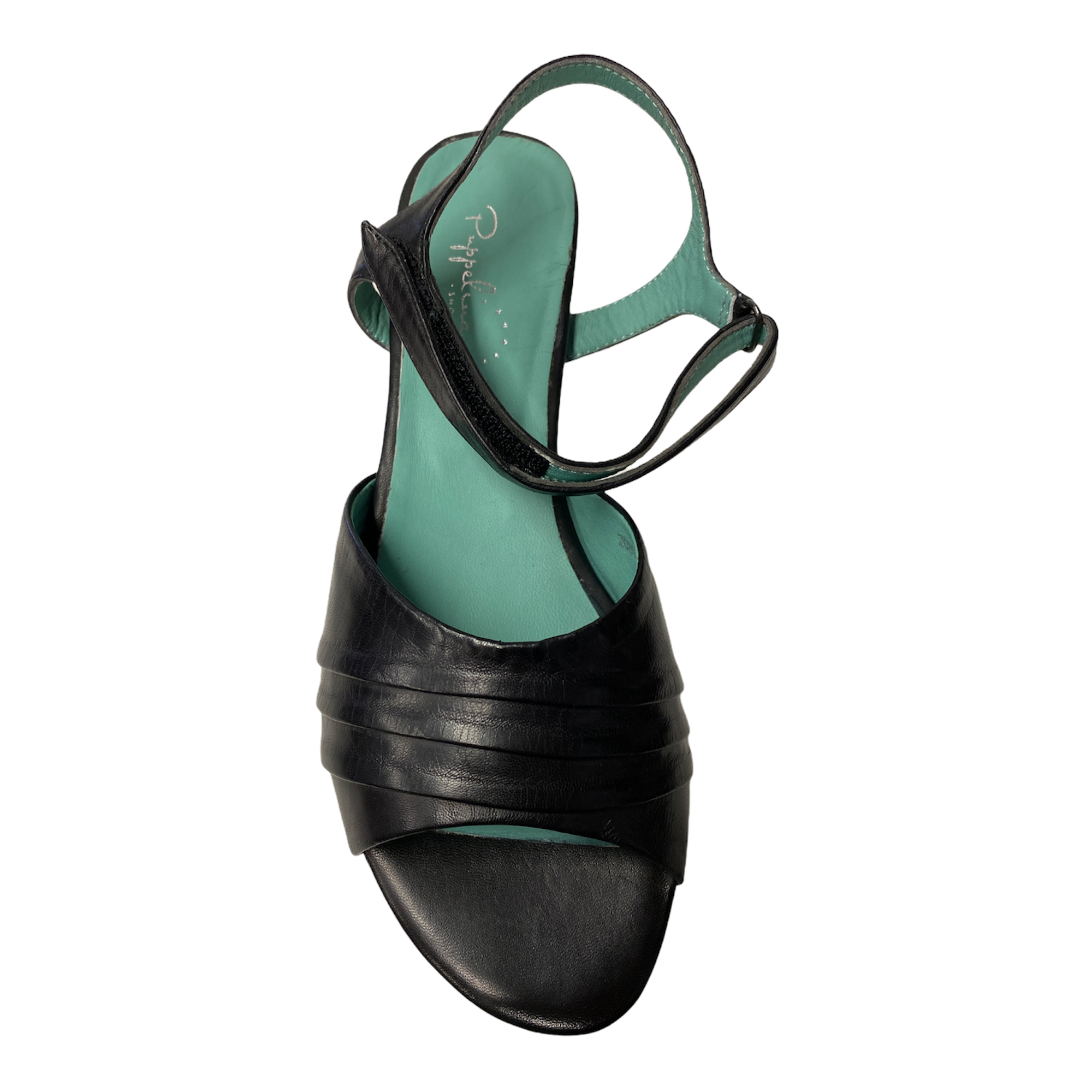 SCARPE SANDALO TACCO DONNA PUPPALINA BY EVERYBODY 271 PELLE NERO ORIGINALE PE