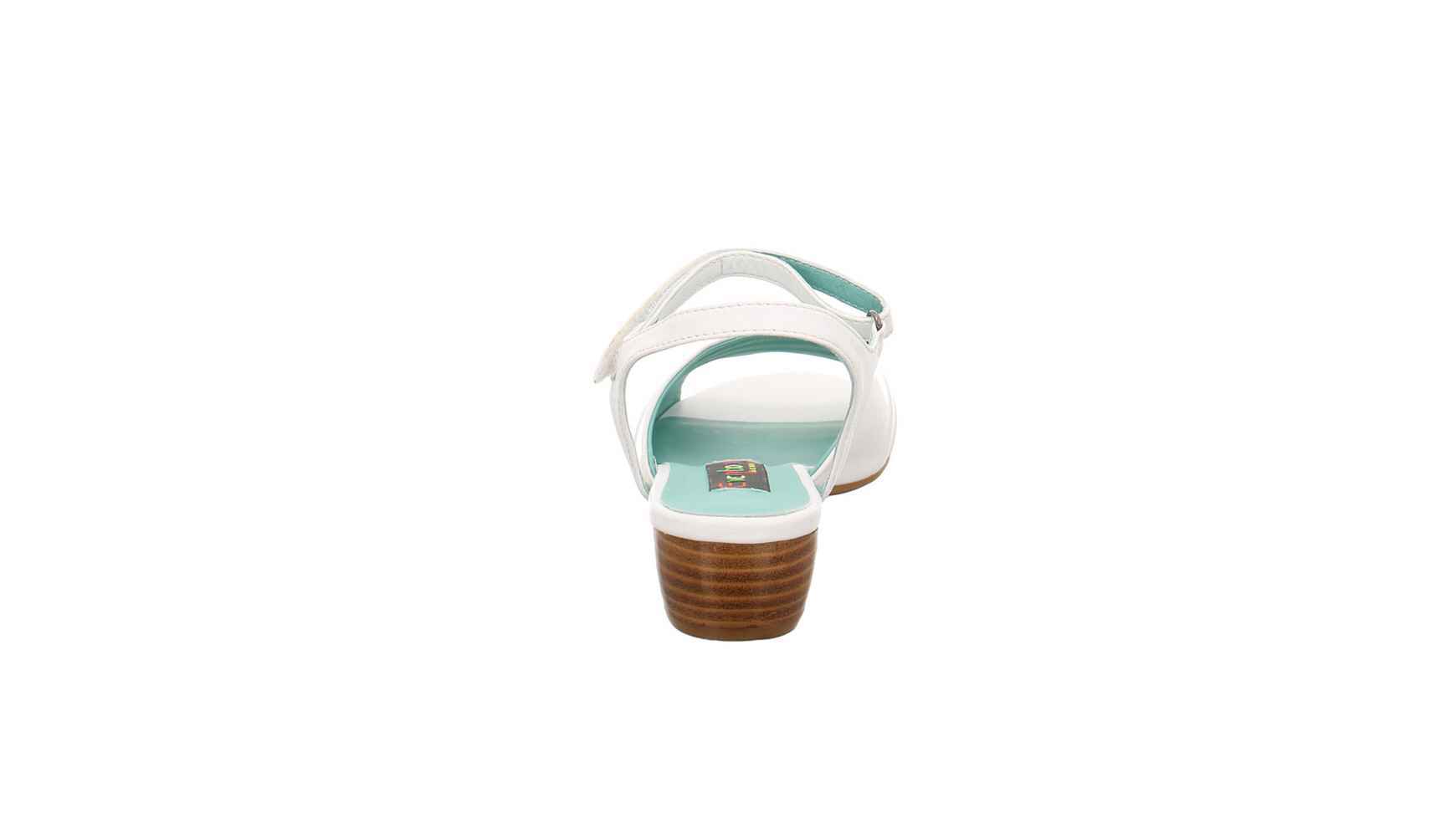 SCARPE SANDALO TACCO DONNA EVERYBODY 20891T4114 PELLE BIANCO ORIGINALE PE