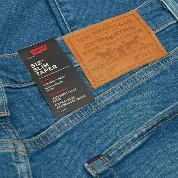 PANTALONE JEANS UOMO LEVIS LEVI S 512 28833 0302 COTONE BLU ORIGINALE PE