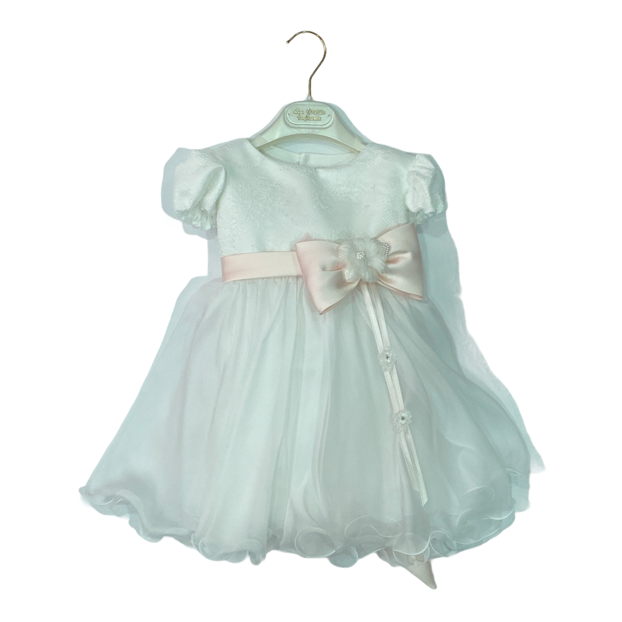 ABITO VESTITO BATTESIMO BIMBA LES PETITS ENFANTS ORIANA 221 BIANCO ORIGINAL PE