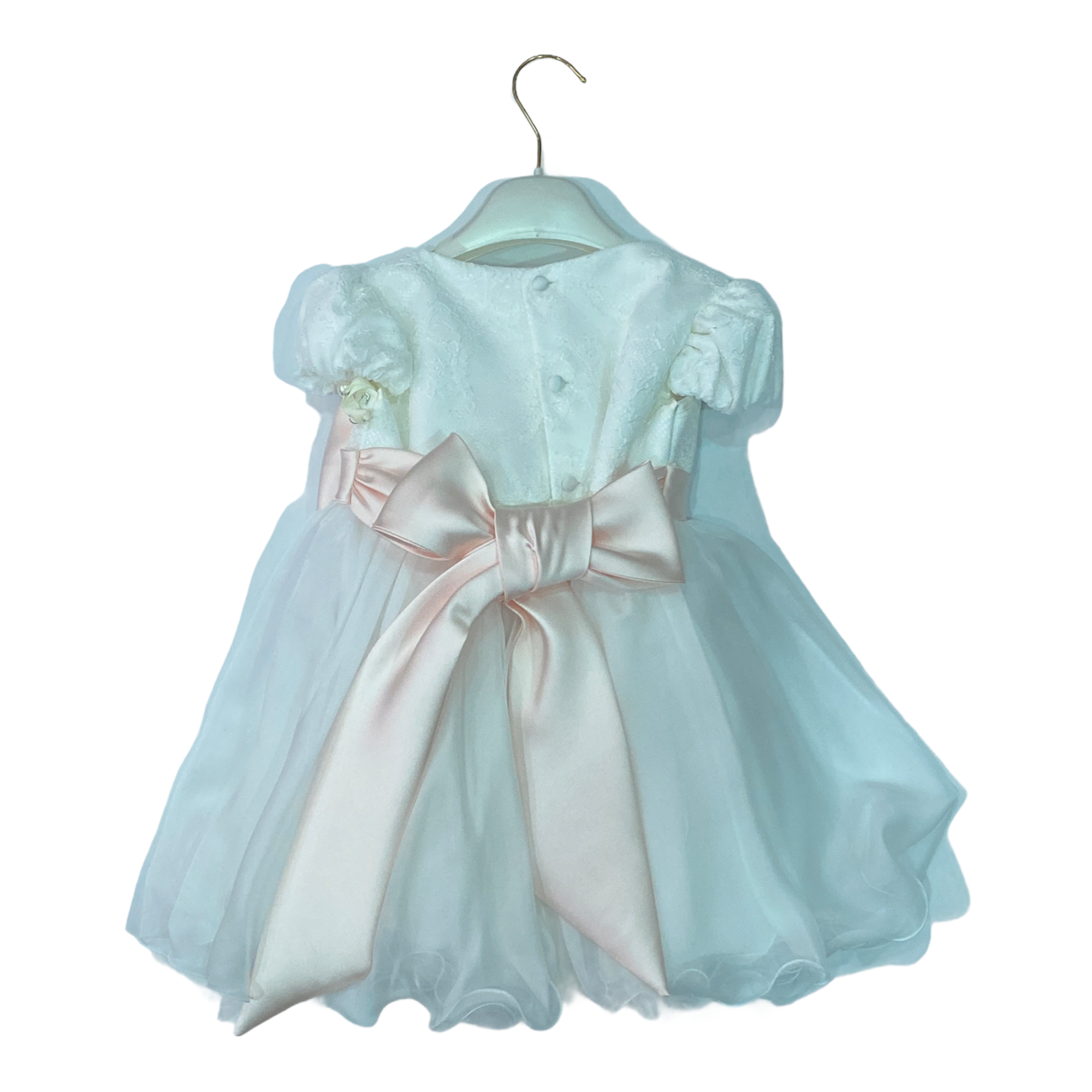 ABITO VESTITO BATTESIMO BIMBA LES PETITS ENFANTS ORIANA 221 BIANCO ORIGINAL PE